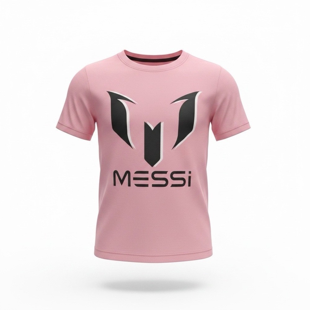MESSI Soccer M GOAT Logo Boy's T-Shirt Girl's T-Shirt Size 4 Athletic NEW